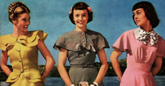 moda mujer anos 40